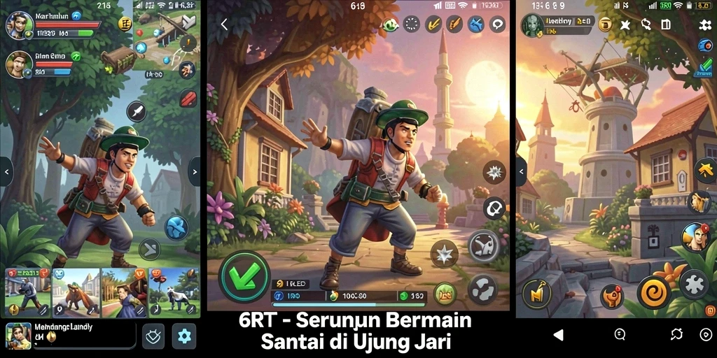 Gameplay santai dan seru di dalam <strong>6RT</strong> yang membuat ketagihan.