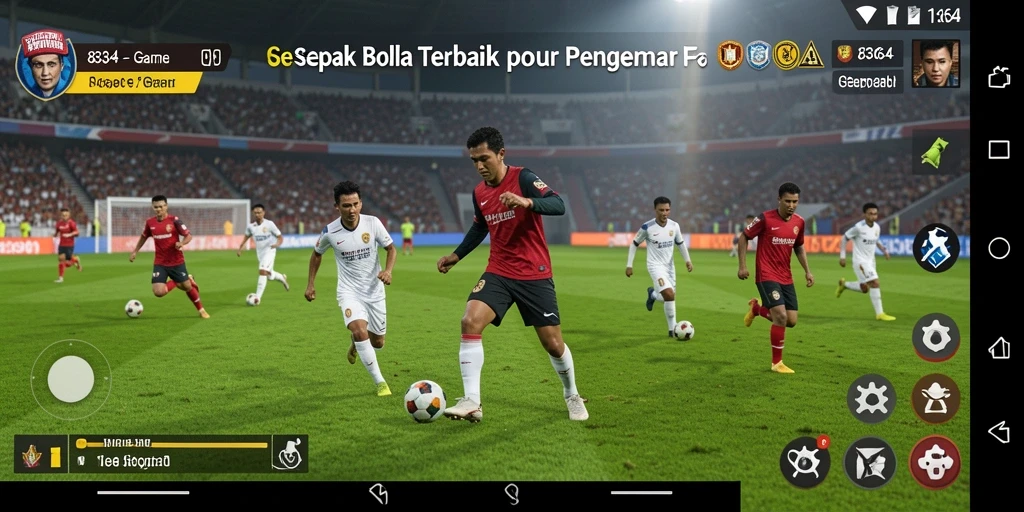 Screenshot gameplay <strong>8364</strong> yang menampilkan aksi seru di lapangan.