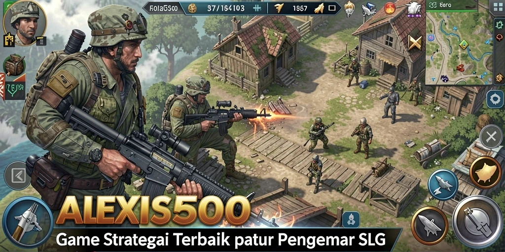 Screenshot gameplay ALEXIS500 yang menunjukkan pertempuran antar pemain.