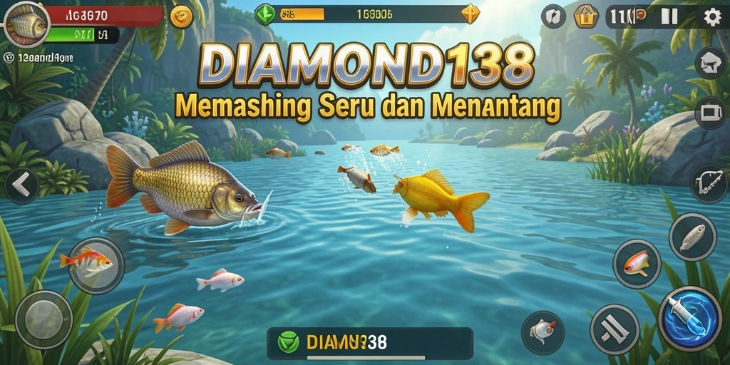 Screenshot gameplay DIAMOND138 yang menampilkan pengalaman memancing yang seru.