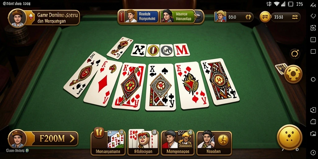 Tampilan gameplay yang menarik dari F200M game Domino.