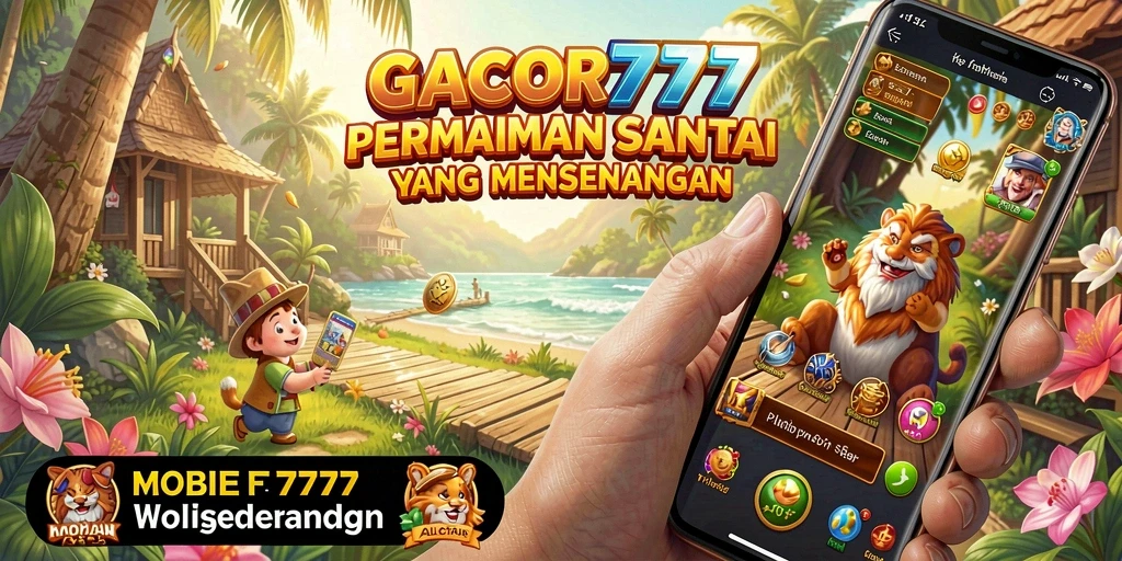 Tampilan gameplay GACOR777 yang ceria dan menghibur.