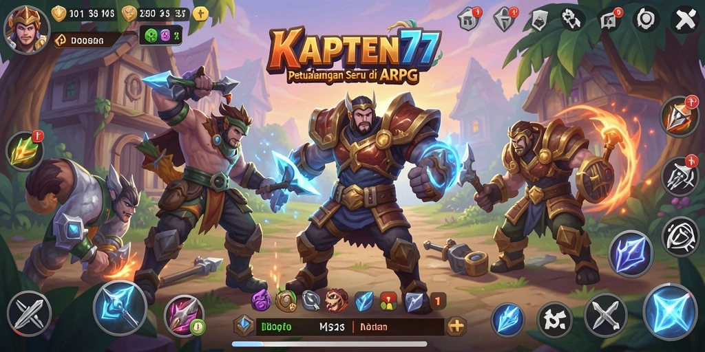 Tampilan gameplay seru KAPTEN77 dengan pertempuran dinamis.
