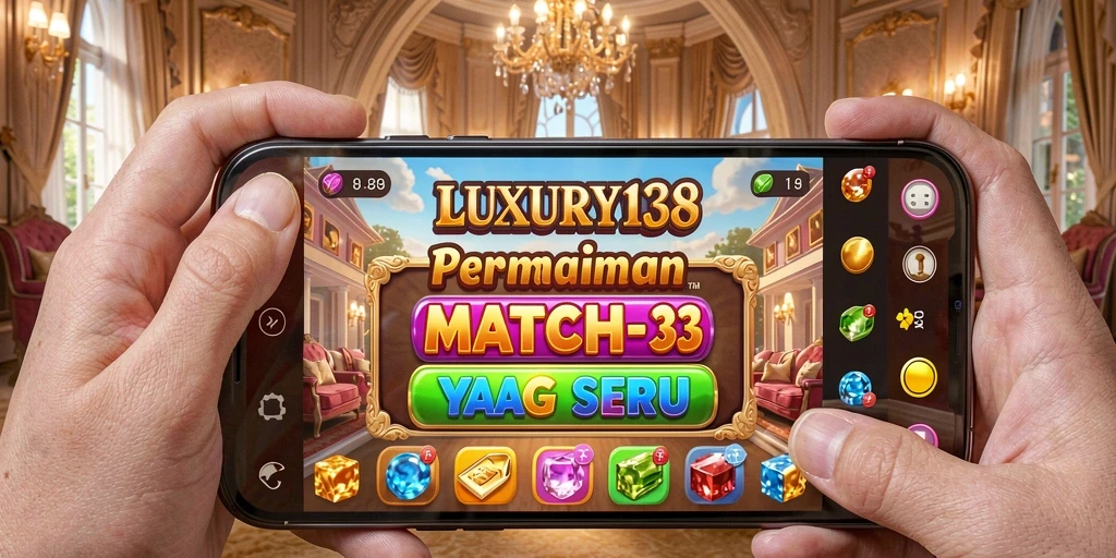 Tampilan gameplay LUXURY138 yang menakjubkan dalam aksi Match-3.