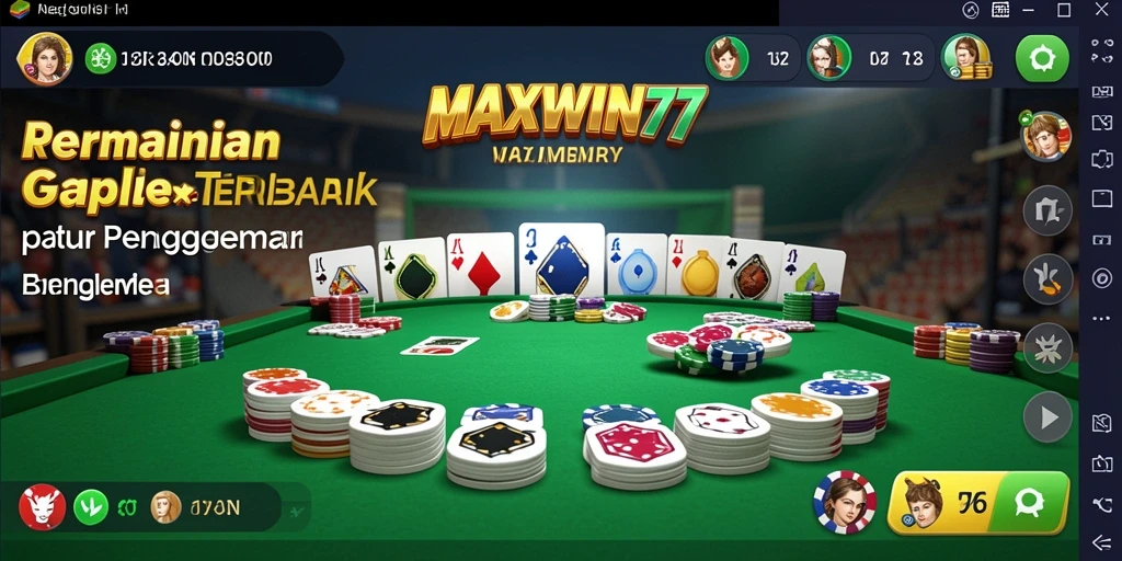 Screenshot gameplay <strong>MAXWIN77</strong> yang menampilkan momen seru permainan Gaple.