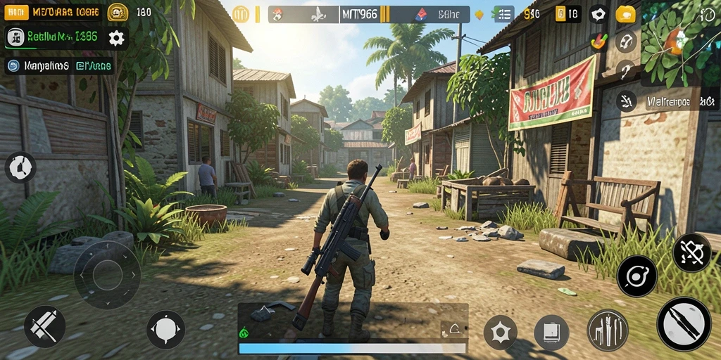 Screenshot gameplay MT966 menampilkan simulasi kehidupan yang realistis dan interaktif.