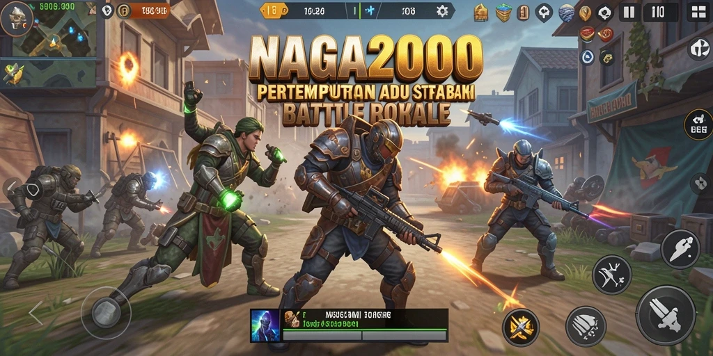 Tampilan menarik dari gameplay NAGA2000 dalam Battle Royale.