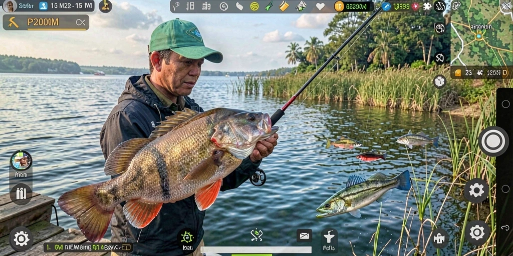 Tangkapan ikan yang spektakuler dalam gameplay P200M.