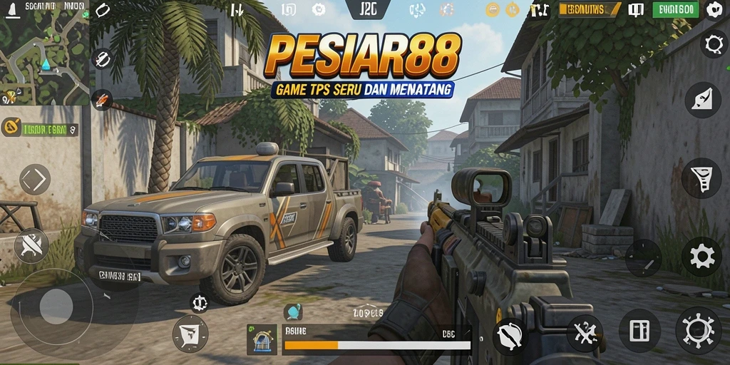 Screenshot utama PESIAR88 menampilkan aksi gameplay yang mendebarkan.