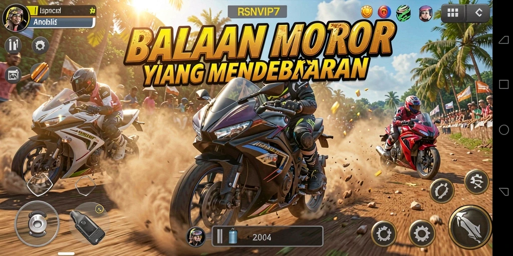 Gameplay balapan motor yang mendebarkan di RSNVIP7.