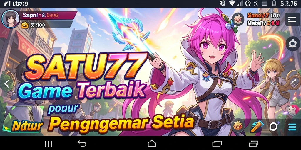 Tampilan screenshot utama SATU77 yang menunjukkan aksi pertarungan seru.