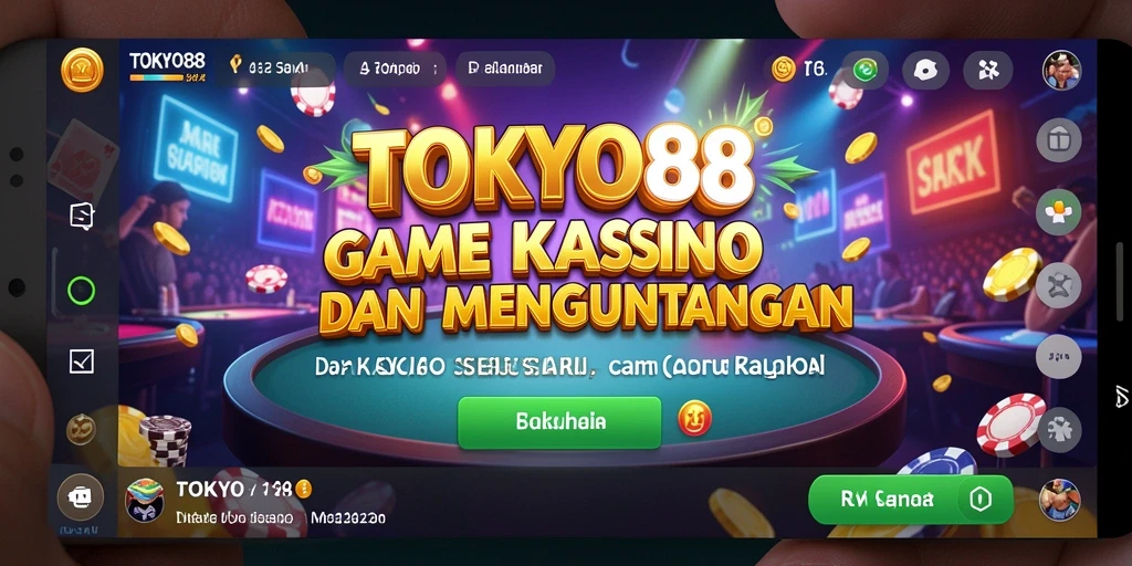 Screenshot utama TOKYO88 menunjukkan gameplay Kasino yang menarik dan seru.