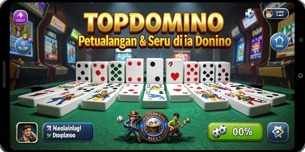 Screenshot gameplay seru dari TOPDOMINO yang menampilkan petualangan mendebarkan.